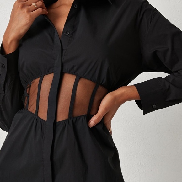 New: Dani Michelle X Misguided Mesh Corset Dress - Picture 3 of 5